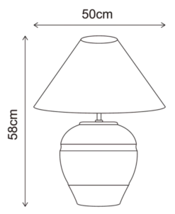 Eira bordlampe med skjerm 58cm brun/hvit