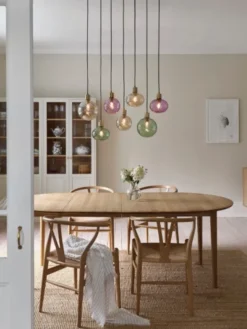 Elara taklampe rektangel 7lys 87cm flerfarget