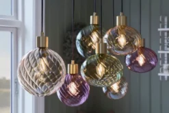 Elara taklampe rektangel 7lys 87cm flerfarget