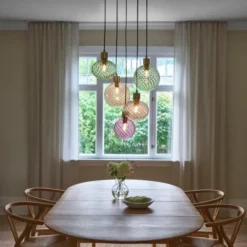 Elara taklampe rondell 5lys 40cm flerfarget