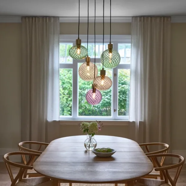 Elara taklampe rondell 5lys 40cm flerfarget
