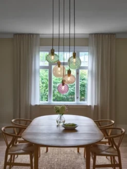 Elara taklampe rondell 5lys 40cm flerfarget
