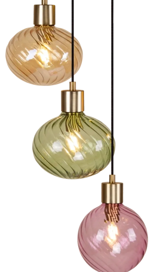 Elara taklampe rondell 5lys 40cm flerfarget