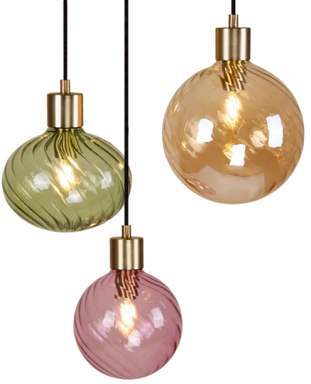 Elara taklampe rondell 5lys 40cm flerfarget