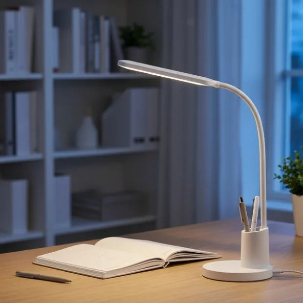 Elias LED oppladbar bordlampe 41cm hvit
