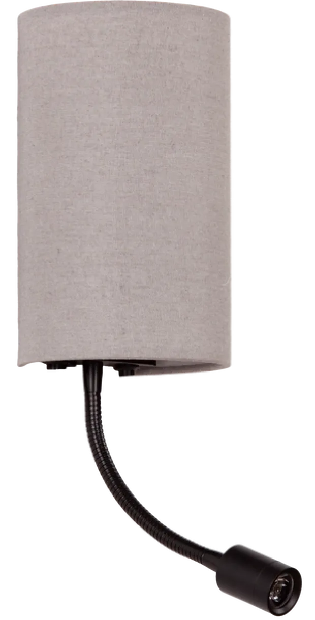 Elma LED vegglampe med lesearm 12cm grå