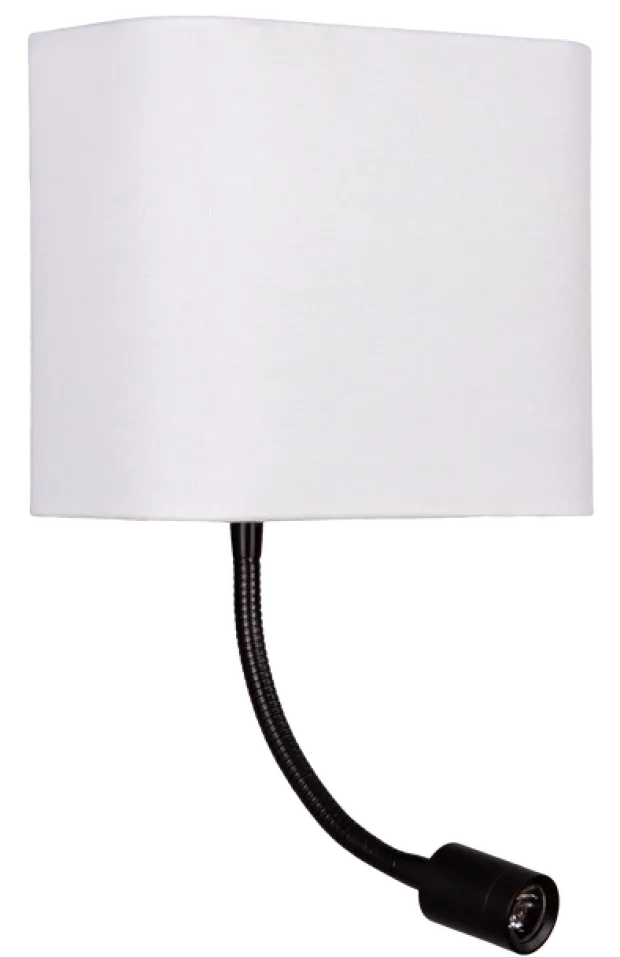 Elma LED vegglampe med lesearm 20cm hvit