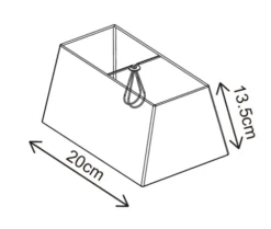 Erle II skjerm rektangel 20cm grå