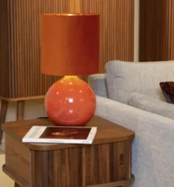 Esterad bordlampe 35cm oransje