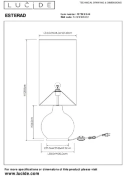 Esterad gulvlampe 100cm oransje