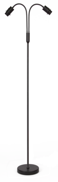 Felicia Duo gulvlampe uten skjermer 2lys 150cm sort