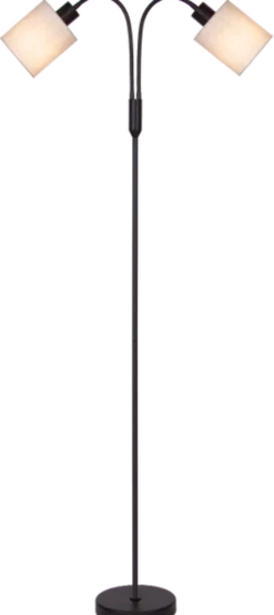 Felicia Duo gulvlampe uten skjermer 2lys 150cm sort