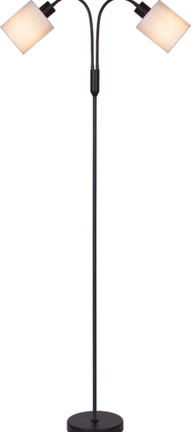 Felicia Duo gulvlampe uten skjermer 2lys 150cm sort