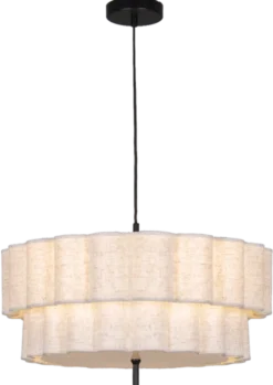 Flower taklampe 55cm beige