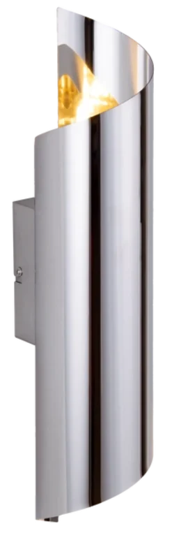 Flow vegglampe 2lys krom