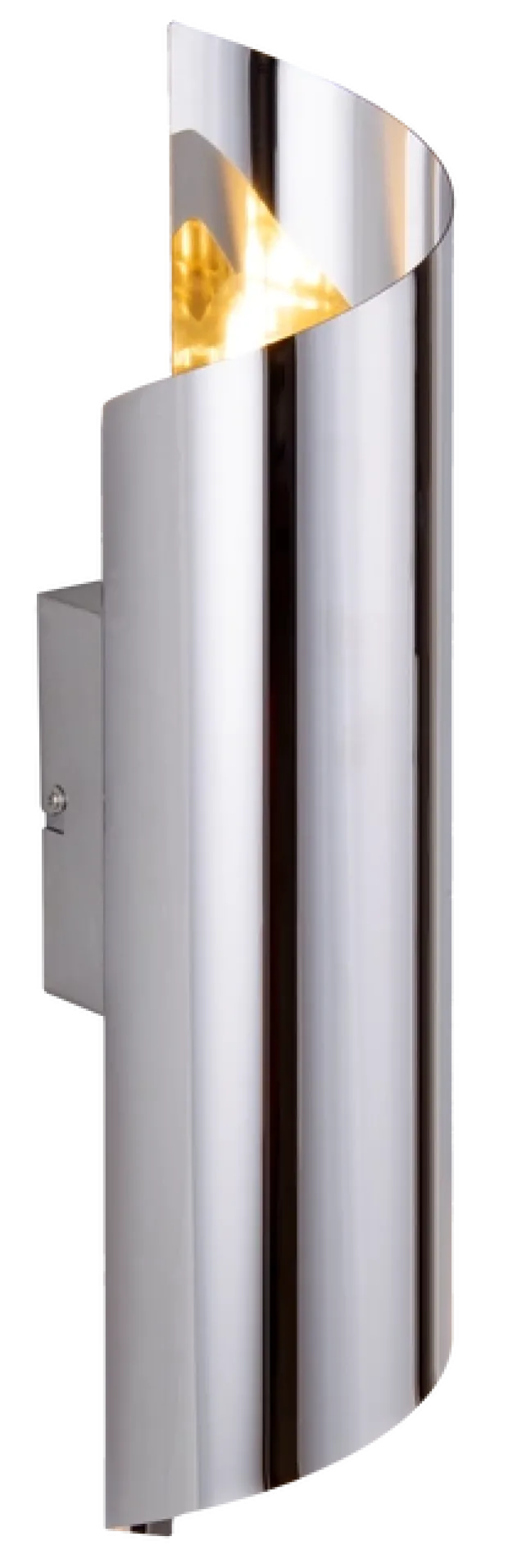 Flow vegglampe 2lys krom