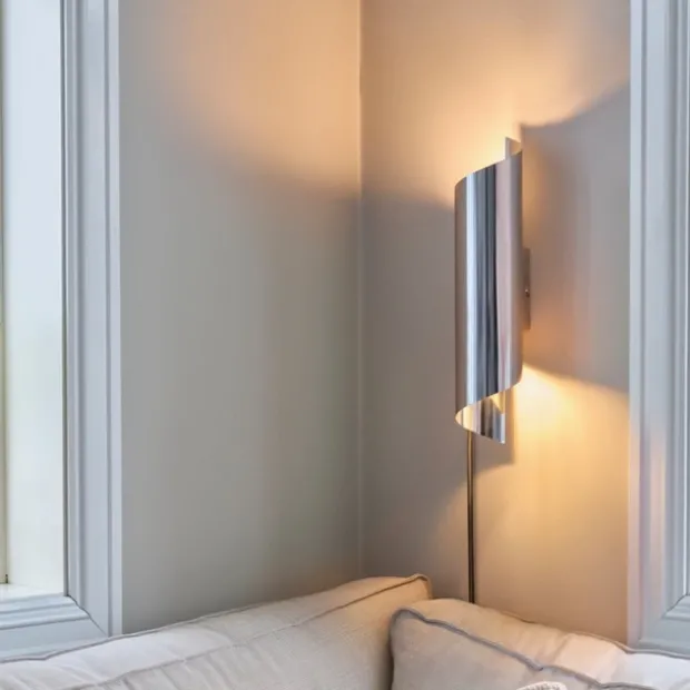 Flow vegglampe 2lys krom