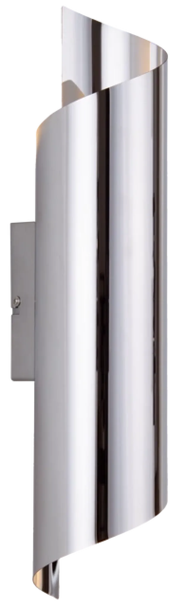 Flow vegglampe 2lys krom