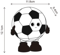 Fotball LED oppladbar bordlampe 12cm RGB