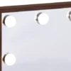 Frame LED sminkespeil vegg 51cm valnøtt