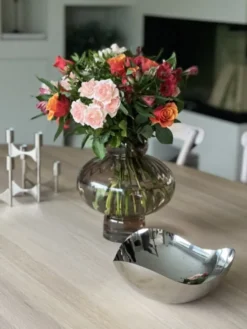 Glassvase 26cm brun