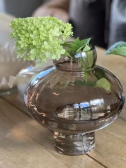 Glassvase 26cm brun