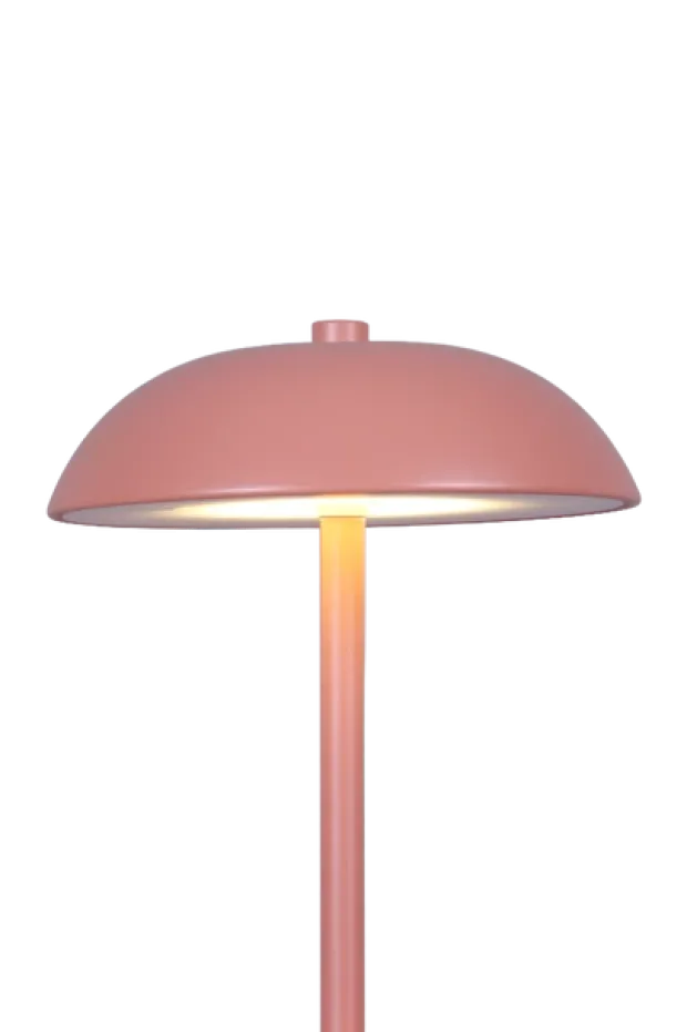 GlowGo LED oppladbar bordlampe 20,5cm rosa