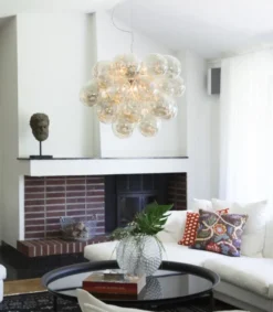 Gross Grande taklampe 62cm amber