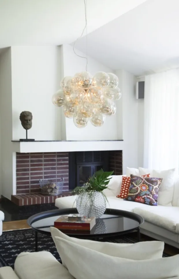 Gross Grande taklampe 62cm amber