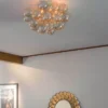 Gross plafond taklampe 50cm amber