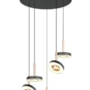 Guano LED taklampe rondell 5lys sort