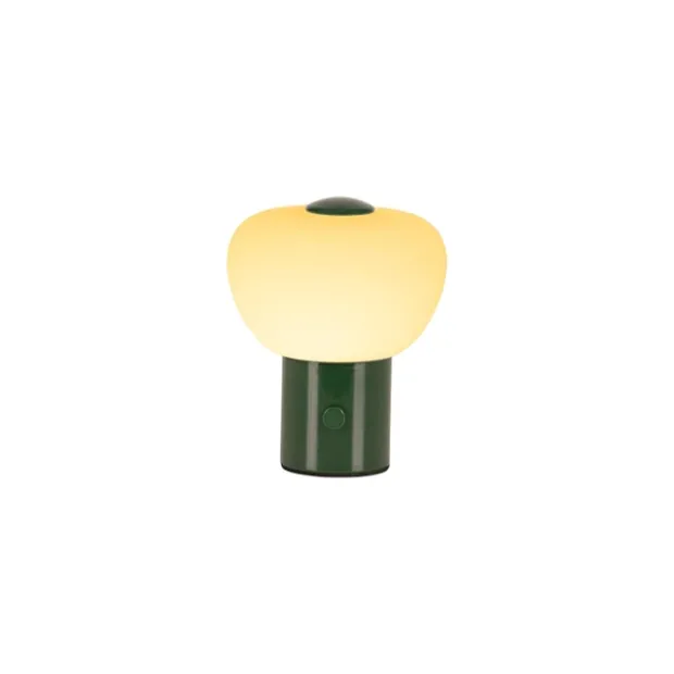 Gustav LED oppladbar bordlampe 9,5cm grønn