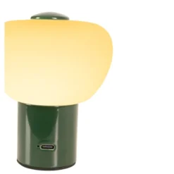 Gustav LED oppladbar bordlampe 9,5cm grønn