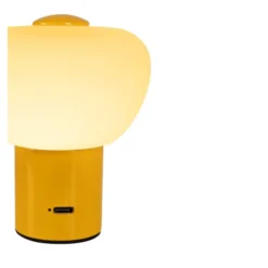 Gustav LED oppladbar bordlampe 9,5cm gul