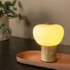 Gustav LED oppladbar bordlampe 9,5cm beige