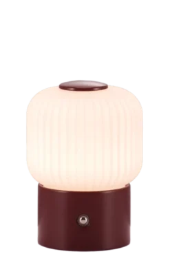 Haven Frost LED oppladbar bordlampe 14cm rød