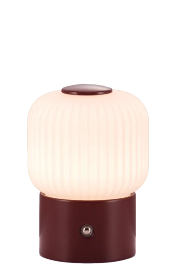 Haven Frost LED oppladbar bordlampe 14cm rød