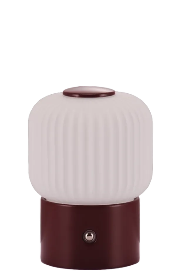 Haven Frost LED oppladbar bordlampe 14cm rød
