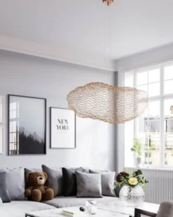 Hayden taklampe 75cm gull