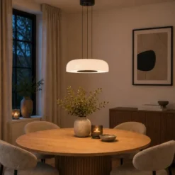 Helen LED taklampe 40cm brun/opal