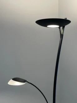 Helios LED uplight 2lys 197cm sort
