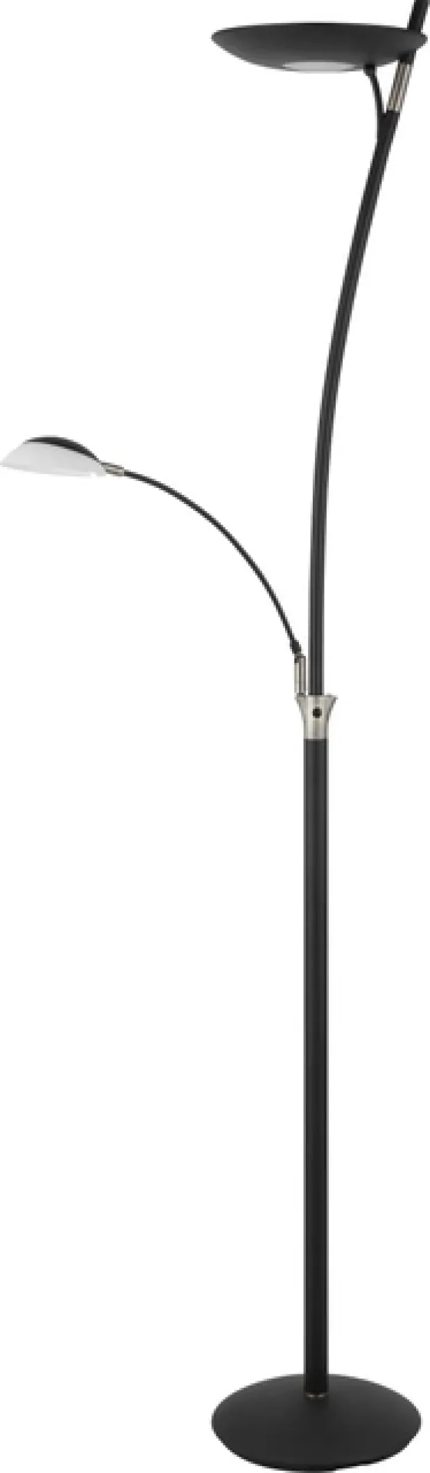 Helios LED uplight 2lys 197cm sort