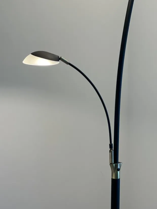Helios LED uplight 2lys 197cm sort