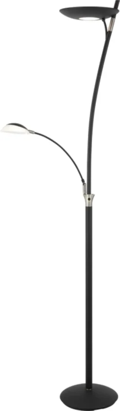 Helios LED uplight 2lys 197cm sort