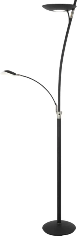 Helios LED uplight 2lys 197cm sort