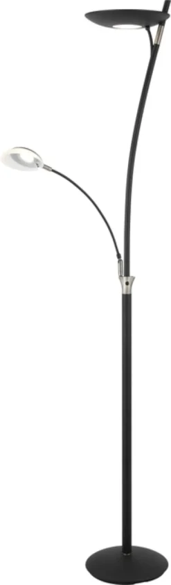Helios LED uplight 2lys 197cm sort