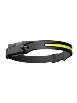 Hodelykt LED oppladbar 300lm sort