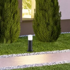 Hoosic utelampe stolpe IP44 30cm grå