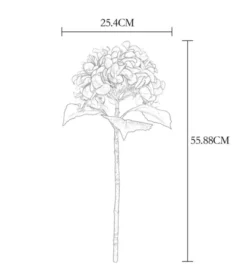 Hortensia 88cm grønn