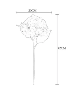 Hortensia grønn/brun 43cm